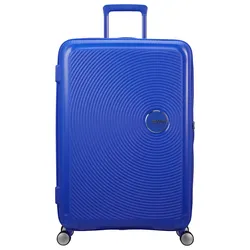 Hartschalen-Trolley AMERICAN TOURISTER "SOUNDBOX 77", Gr. B/H/T: 51,5cm x 77cm x 29,5cm 97 l, blau (cobalt blau), Polypropylen, modisch, Koffer, Koffer Reisegepäck Koffer groß Reisekoffer TSA-Zahlenschloss