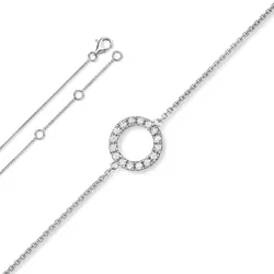 Silberarmband ONE ELEMENT "Zirkonia Kreis Armband aus 925 Silber 18 cm", silber, Armbänder, Damen, 18, Damen Silber Schmuck Kreis