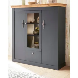 furn.design Highboard 141 x 146 x 45 cm Grau