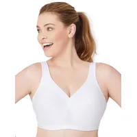 GLAMORISE Nahtloser MagicLift-Sport-BH - Weiss Unterwäsche Damen