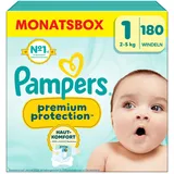 Pampers Premium Protection Gr.1 (2-5 kg) für Neugeborene (0-3 Monate), 180 St.