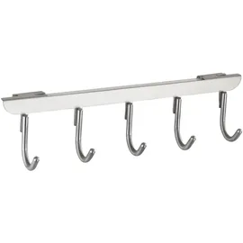 Wenko Türgarderobe Asola mit 5 Haken Edelstahl rostfrei,