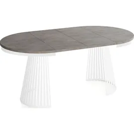 WFL GROUP Esstisch Rund 120 x 76 x 120 cm grau