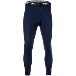 Lange Unterhose BUGATTI "Lange Unterhose Lange Unterhose Feinripp 1er Pack", Herren, Gr. XL, blau, Obermaterial: 100% Baumwolle CO., Unterhosen