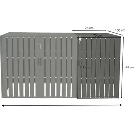 MCW Mülltonnenbox MCW-J28 76 x 115 x 100 cm grau