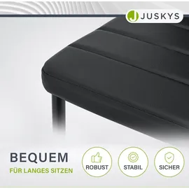 Juskys Esszimmerstühle Loja 4er Set - Schwarz