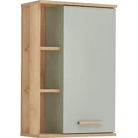 Saphir Hängeschrank SAPHIR "Quickset Badschrank 50,5 cm breit mit 1 Tür und 2 Glas-Einlegeböden", braun (riviera eiche, salbei nachbildung), B:50,5cm H:74,5cm T:20,5cm, Holzwerkstoff, Schränke, Hängeschrank, Badezimmer-Hängeschrank inkl. Türdämpfer, Holzgriffe