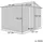 HATTORO Metallgerätehaus S200 2,7 x 1,8 m hellgrau