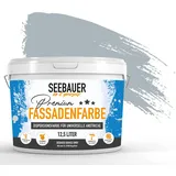 SEEBAUER diy® | Premium-Fassadenfarbe für Außen | Universelle Fassadenfarbe Grau | Gute Deckkraft und Farbintensität | Verschiedene Trendfarben (300 ml, No. 215 Sierra Nevada)