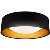 B.K.Licht - LED Deckenlampe Ø40 cm, schwarz-gold