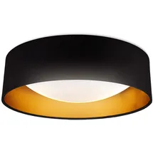 B.K.Licht - LED Deckenlampe Ø40 cm, schwarz-gold