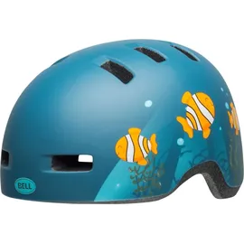 Bell Helme Bell Unisex Jugend Lil Ripper Fahrradhelme, Matte Gray/Blue Fish, Einheitsgröße