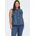 Trenchcoat-Weste in Medium Blue Denim Gr 42