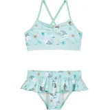 Playshoes Mädchen UV-Schutz Bikini Badeanzug Schwimmanzug Badebekleidung, Einhornmeerkatze, 98/104
