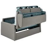 vente-unique Schlafsofa 3-Sitzer - Liegefläche: 140 cm - Matratzenhöhe: 18 cm - Stoff - Hellgrau - CALIFE