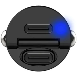 CELLY Mini Autoladegerät 2x USB-C 30W Power Delivery Schwarz