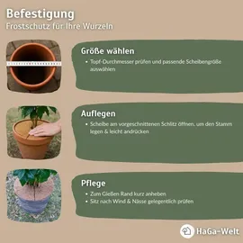 Haga® Kokosscheibe XL Kübelabdeckung Ø 60 cm