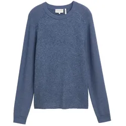 TOM TAILOR Herren Strickpullover im Material-Mix, blau, Meliert, Gr. XXL