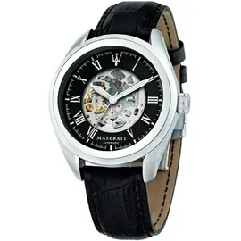 Maserati Armbanduhr MASERATI Herren Damen Ziellinie Automatisch Leder Schwarz R8821112004
