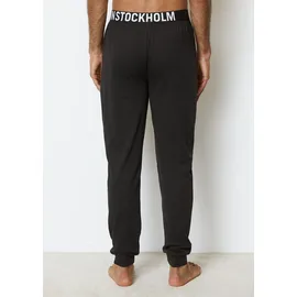 Marc O'Polo Loungehose MARC O'POLO "Mix N Match Cotton", Herren, Gr. M, N-Gr, schwarz, Jersey, Obermaterial: 100% Baumwolle, lang, Hosen Loungehose, Logo-Bund elastisch, Baumwolle, bequem