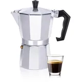 Alpina Perkolator – Kaffeemaschine 270 ml – Kaffeemühle – Coffee Machine ⌀10 x 19 cm – 320 g – Espressokocher 6 Tassen – 1 Tasse pro Zeit – auch auf Gas/Halogen/Keramik – Aluminium