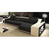 JVmoebel Design Sofa Couch Polster Sitz Eck Garnitur Sofas Leder Textil Themar SB
