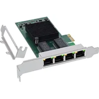InLine Quad Gigabit Netzwerkkarte 4x RJ45 1Gb/s, PCIe x1,