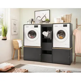 Schildmeyer Waschmaschinenscharnk »Solea«, anthrazit ca.67x154x60cm