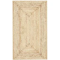 Marrakesch Orient & Mediterran Interior Jute Teppich Nora handgemacht aus Baumwolle in Natur Beige 80 x 200 cm