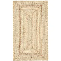 Marrakesch Orient & Mediterran Interior Jute Teppich Nora handgemacht aus Baumwolle in Natur Beige 80 x 200 cm