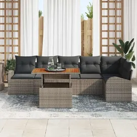 vidaXL Garten-Lounge-Set 7-tlg. grau