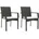 vidaXL Gartenstuhl 57 5 94 88 cm schwarz 2 St