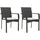 vidaXL Gartenstuhl 57,5 x 94 x 88 cm schwarz 2 St.