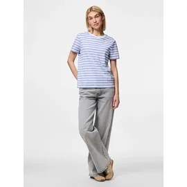 Pieces PCRIA SS TEE STRIPES NOOS Blau XS