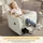 Homcom Relaxsessel Chenille 78 x 105 x 91 cm Cremeweiß elektrisch mit Liegefunktion