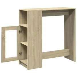 vidaXL Bartisch mit Regal 101 x 40 x 103,5 cm Braun