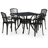 vidaXL Bistro-Set 5-tlg. schwarz 3070614