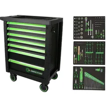 KS Tools COMPETITION Werkstattwagen mit 7 Schubladen und 119 Premium-Werkzeugen