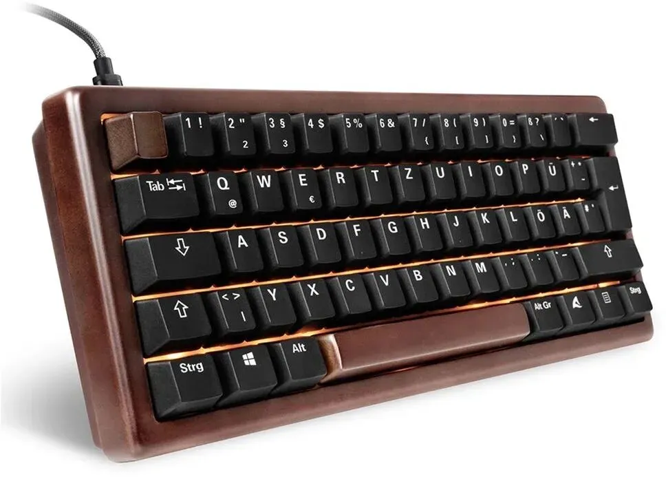Sharkoon 100068100 Tastatur Büro USB QWERTZ Deutsch Holz