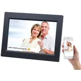 Somikon WLAN-Bilderrahmen mit 25,7-cm-IPS-Touchscreen & weltweitem Bild-Upload