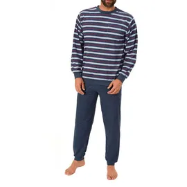 normann Frottee Pyjama Schlafanzug lang Bündchen - 41774 in blau | Gr.: 56