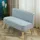 Homcom Sofa, Holz, Stoff, Schaumstoff