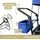 deluxe4home Bollerwagen faltbar mit Dach blau/grau