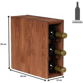 Proregal Vincellar Mod Weinregal 30 x 12 x 30 cm Braun