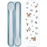 Mepal - Fütterlöffel Mio Little Dutch - Babylöffel - Kleinkind Fütterlöffel - Spülmaschinengeeignet & BPA frei - 2er Set - Forest Friends
