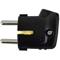 N & L 10944 Schutzkontakt-Winkelstecker Kunststoff 230 V Schwarz