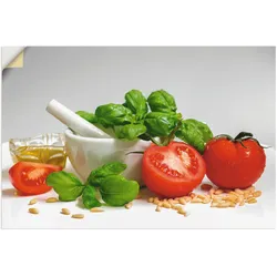 Artland Wandbild »Bereit für Pesto«, Lebensmittel, (1 St.), als Leinwandbild, Poster, Wandaufkleber in verschied. Größen Artland Farbe Bild(er): weiß
