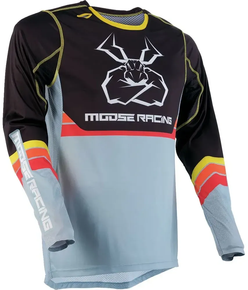Moose Soft-goods Agroid Langarm-trikot - Black / Gray - M