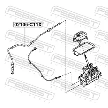 Febest Seilzug, Automatikgetriebe 02106c11x