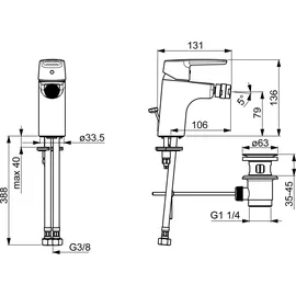 Hansa Polo Bidetarmatur Chrom 51433293